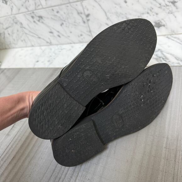 AGL Parker Lace-Up Black Patent Leather Oxford Lace Detail Shoes 39 8.5 - Picture 6 of 7